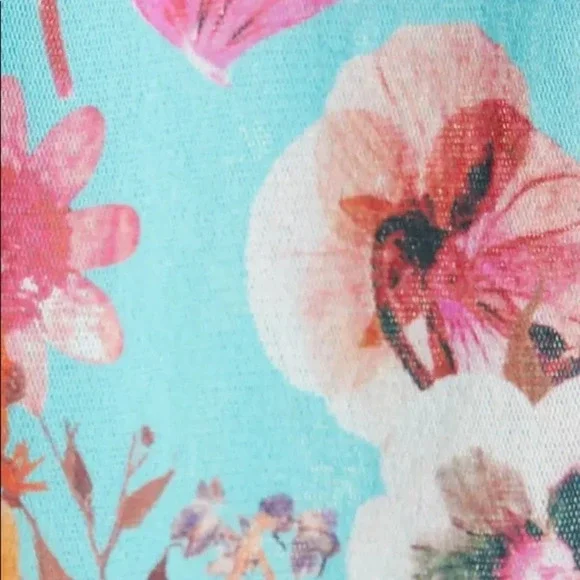 FUZZI Floral Halter Neck Swing Top, Size XL - Picture 10 of 16